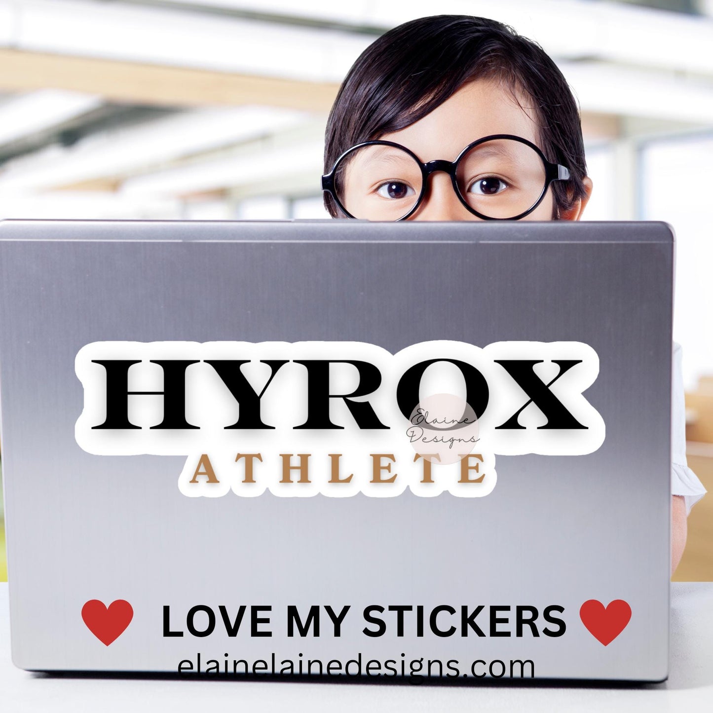 Hyrox Athlete Sticker – Black and Gold Fitness Sticker, Crossfit sticker, Hyrox sticker, fitness sticker, hyrox competitors sticker, Hyrox Finisher sticker, EED-RUN-24