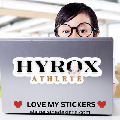 Hyrox Athlete Sticker – Black and Gold Fitness Sticker, Crossfit sticker, Hyrox sticker, fitness sticker, hyrox competitors sticker, Hyrox Finisher sticker, EED-RUN-24