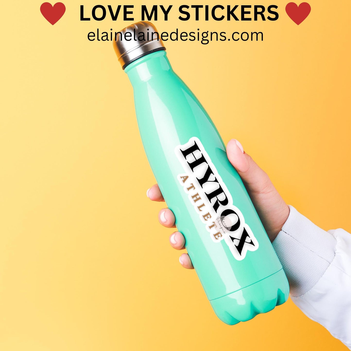 Hyrox Athlete Sticker – Black and Gold Fitness Sticker, Crossfit sticker, Hyrox sticker, fitness sticker, hyrox competitors sticker, Hyrox Finisher sticker, EED-RUN-24