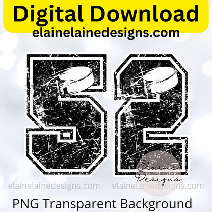 Hockey Numbers 0-9 | Varsity Style Grunge Distressed | Hockey Jerseys, Teams, Parties, DIY Crafts, EED-N-587