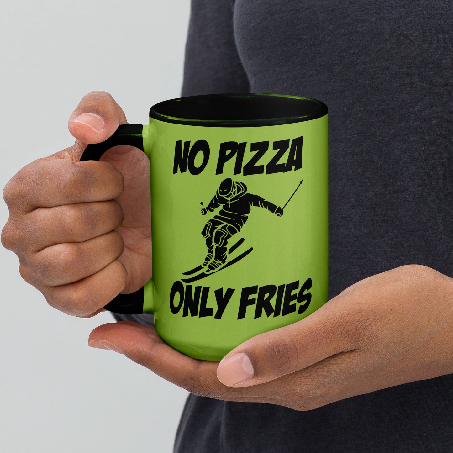 No Pizza, Only Fries Mug – Perfect for Skiiers