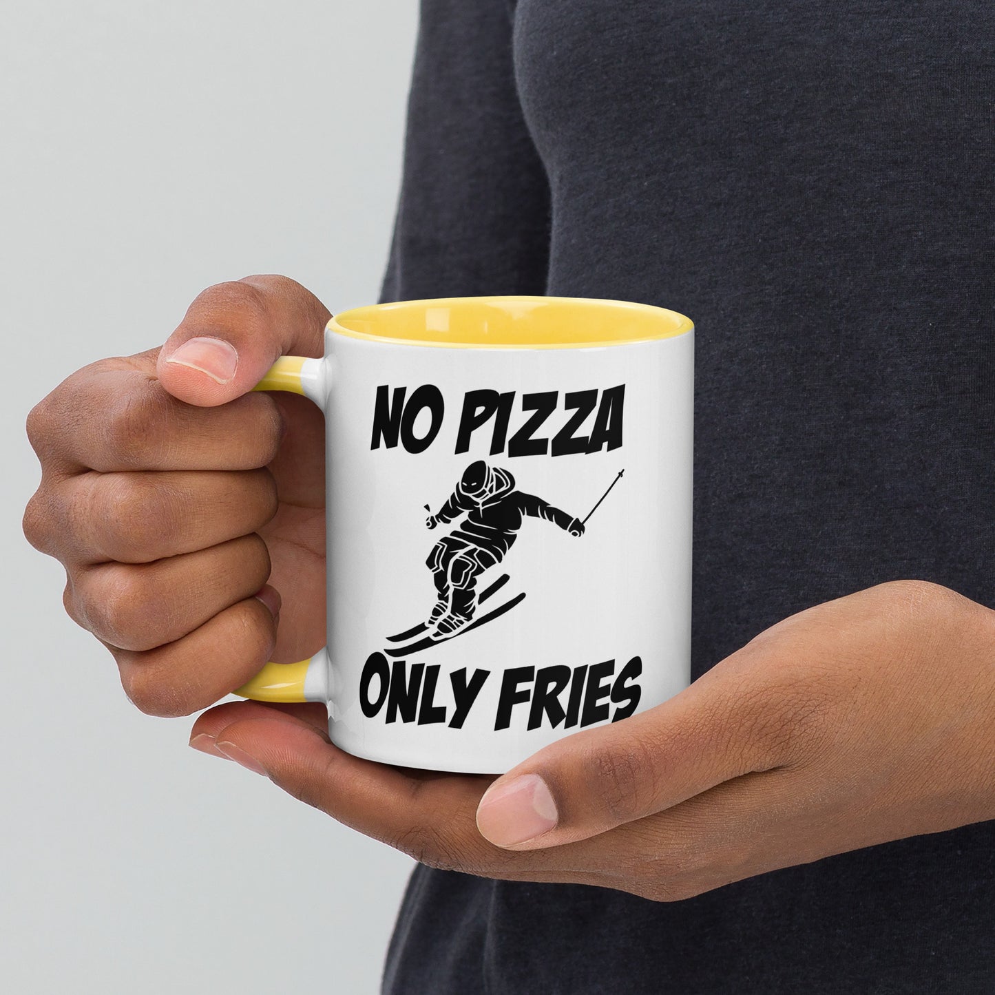 No Pizza, Only Fries Mug – Perfect for Skiiers